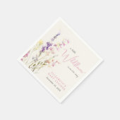 Boho Wildflower Watercolor Baby Shower Napkins スタンダードカクテルナプキン (角)