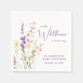 Boho Wildflower Watercolor Baby Shower Napkins スタンダードカクテルナプキン (正面)