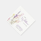 Boho Wildflower Watercolor Baby Shower Napkins スタンダードカクテルナプキン (角)