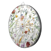 Boho Wildflower Watercolor Spring  Flower ダーツボード (正面右)