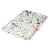 Boho Wildflower Watercolor Spring  Flower バスマット (アングル)