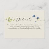 Boho Wildflower Wedding Details エンクロージャーカード (正面)