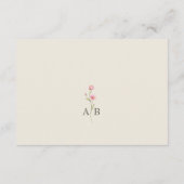 Boho Wildflower Wedding Details エンクロージャーカード (裏面)