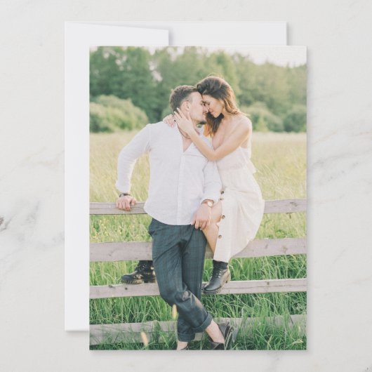 Boho Wildflower Wedding Invite Photo Back 招待状 (裏面)