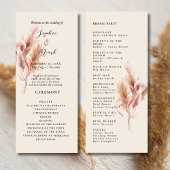 Boho Wildflower Wedding Program  プログラム
