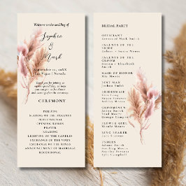 Boho Wildflower Wedding Program  プログラム