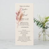 Boho Wildflower Wedding Program  プログラム (スタンド正面)