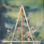Boho Wildflower Wedding Welcome アクリルサイン (ニュートラル)