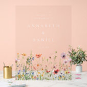Boho Wildflower Wedding Welcome アクリルサイン (ウェディング)