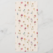 Boho Wildflowersのメ結婚ニュー メニュー (裏面)