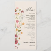 Boho Wildflowersのメ結婚ニュー メニュー (正面)