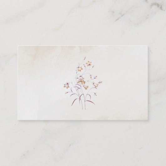 Boho Wildflowersの結婚レジストリ挿入カード エンクロージャーカード (裏面)