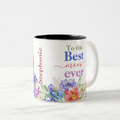 Boho WildFlowers母の日マグカップ ツートーンマグカップ (正面右)