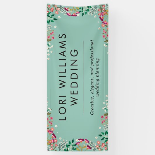 Boho Wildflowers – 事業名 横断幕 (縦)