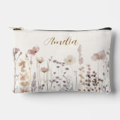 Boho Wildflowers Bridesmaid Makeup Cosmetic アクセサリーポーチ (正面)