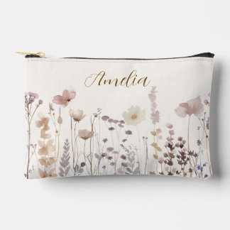 Boho Wildflowers Bridesmaid Makeup Cosmetic アクセサリーポーチ