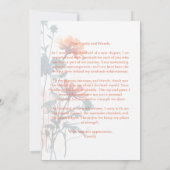 Boho Wildflowers Bunch Photo Modern Arch Graduate サンキューカード (裏面)