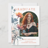 Boho Wildflowers Bunch Photo Modern Arch Photo 招待状 (正面)