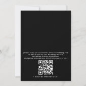 Boho Wildflowers Elegant Modern QR Code Wedding 招待状 (裏面)