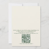 Boho Wildflowers Mushroom Magic QR Code Wedding 招待状 (裏面)
