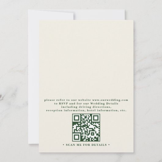 Boho Wildflowers Mushroom Magic QR Code Wedding 招待状 (裏面)