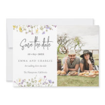 Boho Wildflowers QRコードエレガント写真結婚s