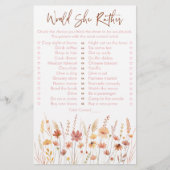 Boho Wilflowers彼女はむしろ赤ちゃんシャワーのゲーム (正面)