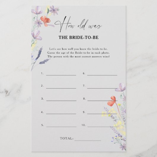 Boho Wilflowers花嫁は何歳だったか (正面)