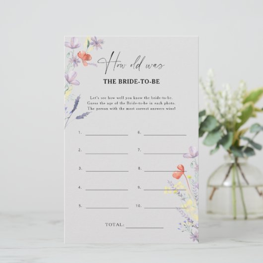 Boho Wilflowers花嫁は何歳だったか (スタンド正面)