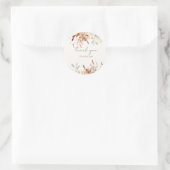 Boho wilflowers赤ちゃんシャワー ラウンドシール (バッグ)