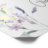 Boho Wilflowers – カードとギフト赤ちゃんシャワー ポスター (角)