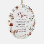 Boho Wilflowers Mother of the Bride セラミックオーナメント (右)