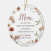 Boho Wilflowers Mother of the Bride セラミックオーナメント (左)