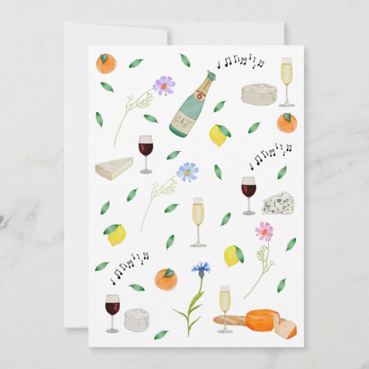 Boho Wine and Cheese Engagement Party 招待状 (裏面)