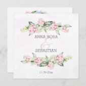 *~* Boho Winter Berry AR12 QR RSVP 結婚's 招待状 (正面/裏面)