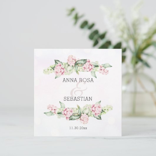 *~* Boho Winter Berry AR12 QR RSVP 結婚's 招待状 (スタンド正面)