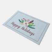 Boho Winter Boquetカスタマイズ可能 ドアマット (アングル)