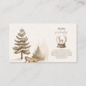 Boho Winter Christmas赤ちゃんシャワーベビー エンクロージャーカード (正面)