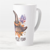 Boho Witchy Vibes Halloween  カフェラテマグ (右アングル)