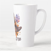 Boho Witchy Vibes Halloween  カフェラテマグ (右)