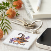 Boho Witchy Vibes Halloween  キーホルダー (正面右)