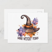 Boho Witchy Vibes Halloween  ポストカード (正面/裏面)