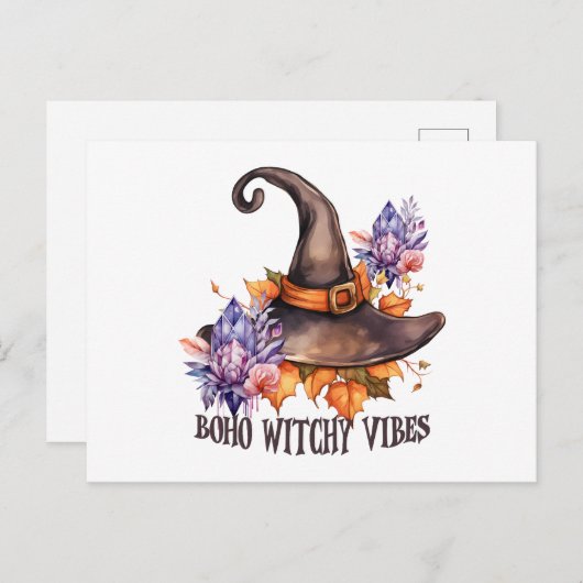 Boho Witchy Vibes Halloween  ポストカード (正面/裏面)