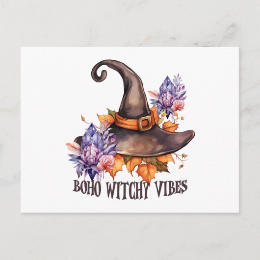 Boho Witchy Vibes Halloween  ポストカード (正面)