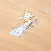 Boho with bride and groom wedding アクリル招待状 (レイダウン)