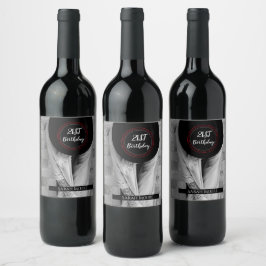 Boho Woman 21歳の誕生日カスタム写真 ワインラベル