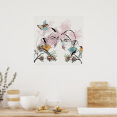 Boho Women African Lineアートポスター ポスター (キッチン)