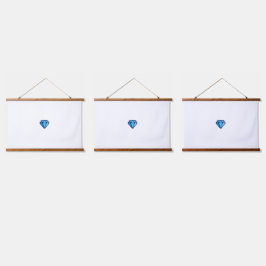 Boho Wood Topped Wall Tapestry Wooden Frame Fabric 吊り下げ型タペストリー