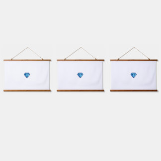 Boho Wood Topped Wall Tapestry Wooden Frame Fabric 吊り下げ型タペストリー