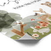 Boho Woodland赤ちゃんシャワーベビーは甘い ポスター (角)